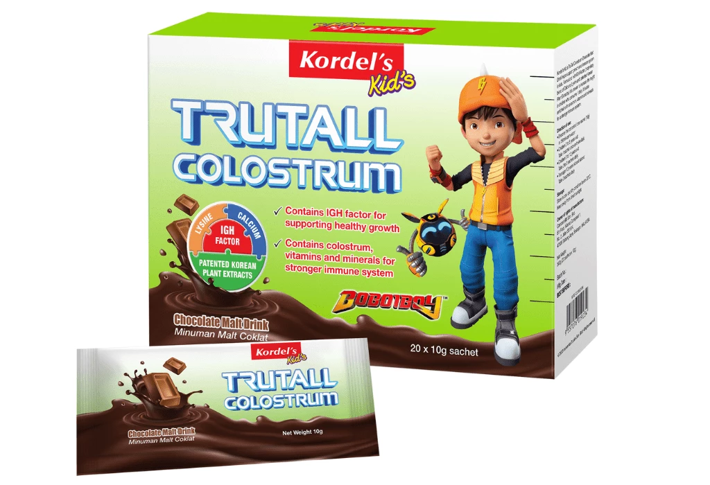 Kordels Kids Trutall Colostrum Box With Single Sachet at the side