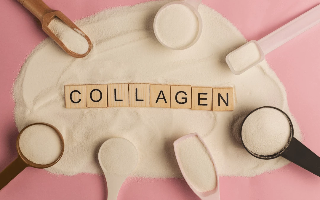 many-spoons-with-collagen-powder-and-pills-on-the-pink-background